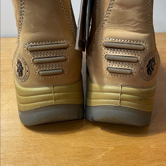 Rock Rooter Tan Chelsea Safety Boots with composite toe. Size 4.